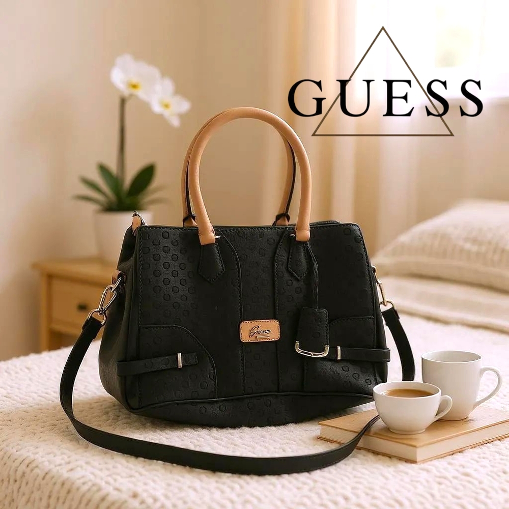 GUESS Black and Tan Women's Bag